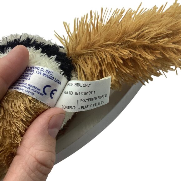 Aurora Plush Chip Chipmunk Stuffed Animal Toy 8" Brown Black Stripe Mini Flopsie - Picture 5 of 12